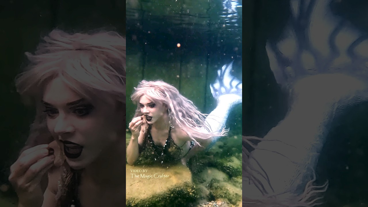 Mermaid eats a zebra mussel