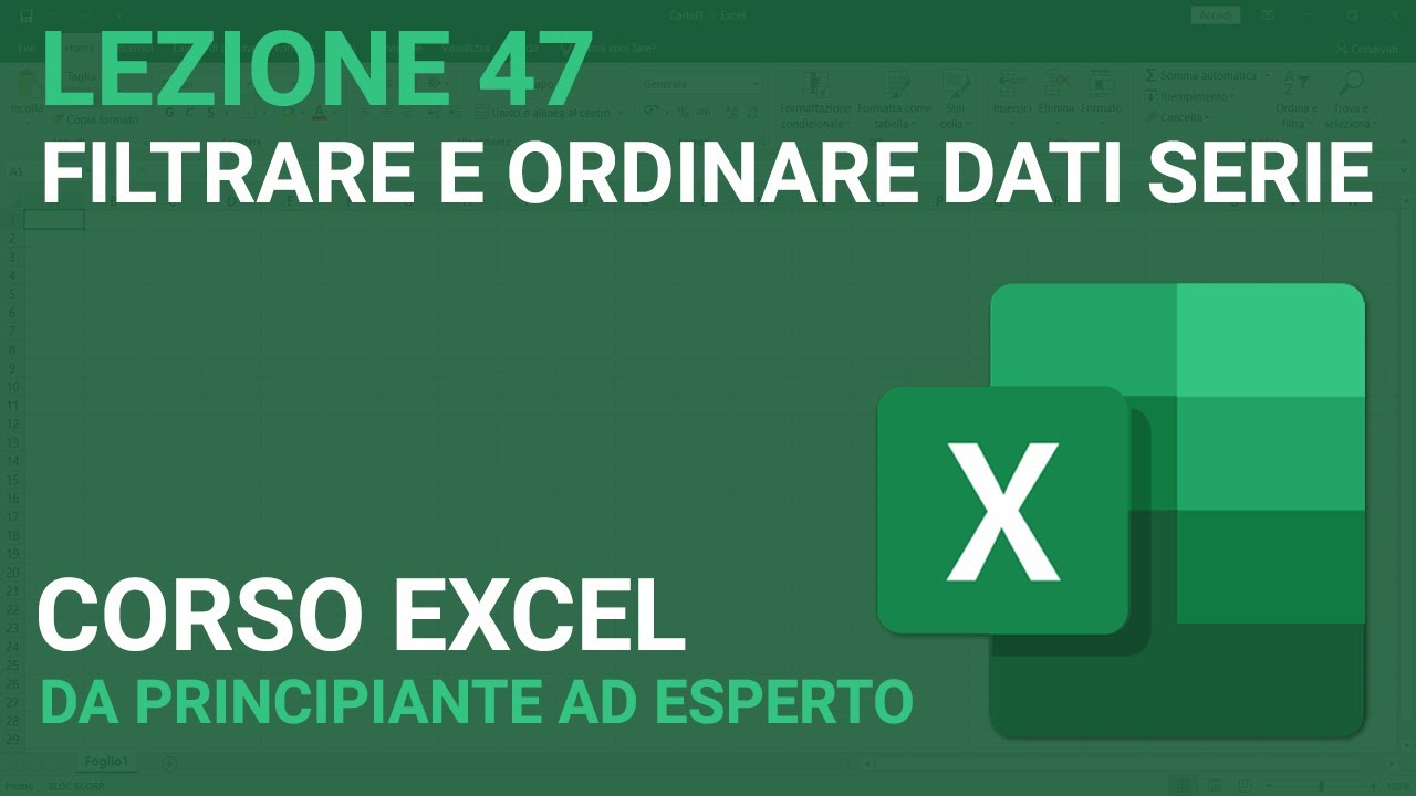 Ordina e filtra dati celle - EXCEL TUTORIAL ITALIANO 47