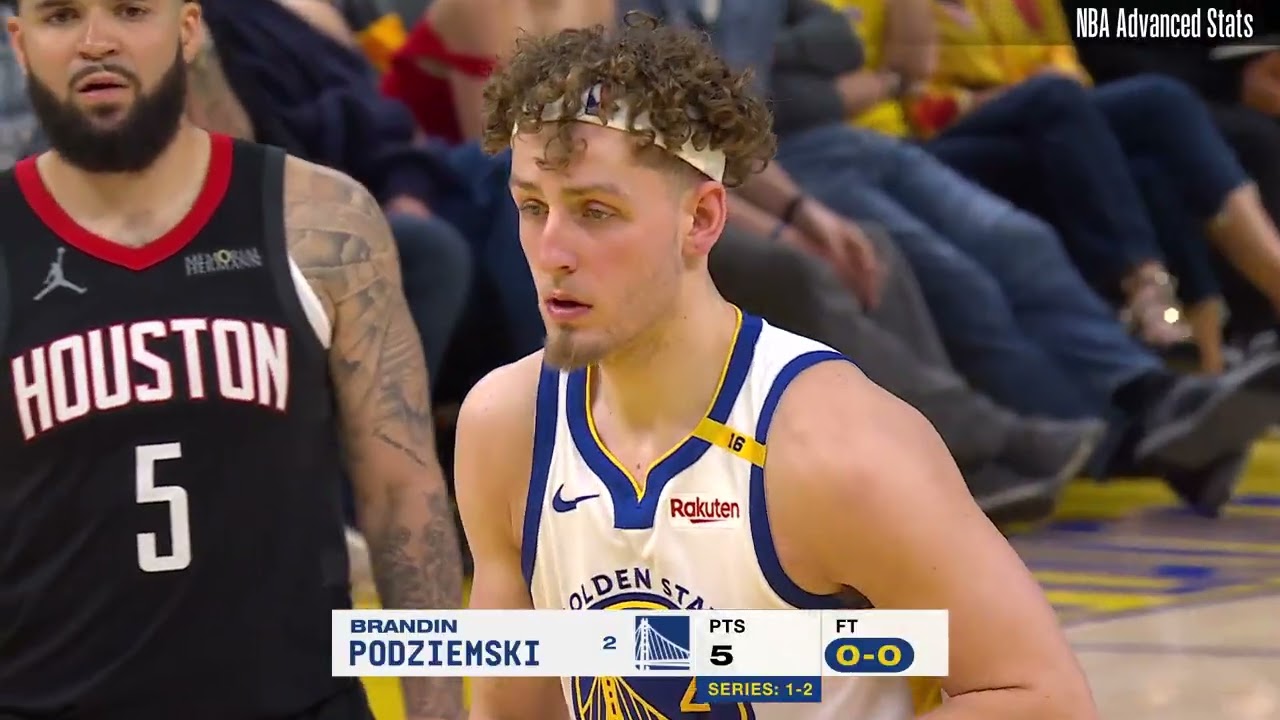 Brandin Podziemski 10 pts 4 reb 2 ast vs Houston Rockets | 2025-04-26