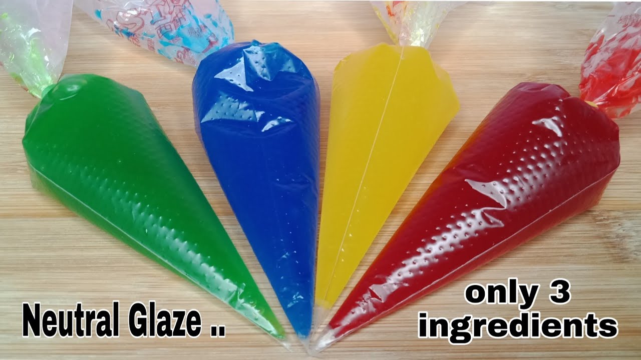 Only 3 Ingredients Piping Gel Recipe /// piping glaze for cakes decorations...