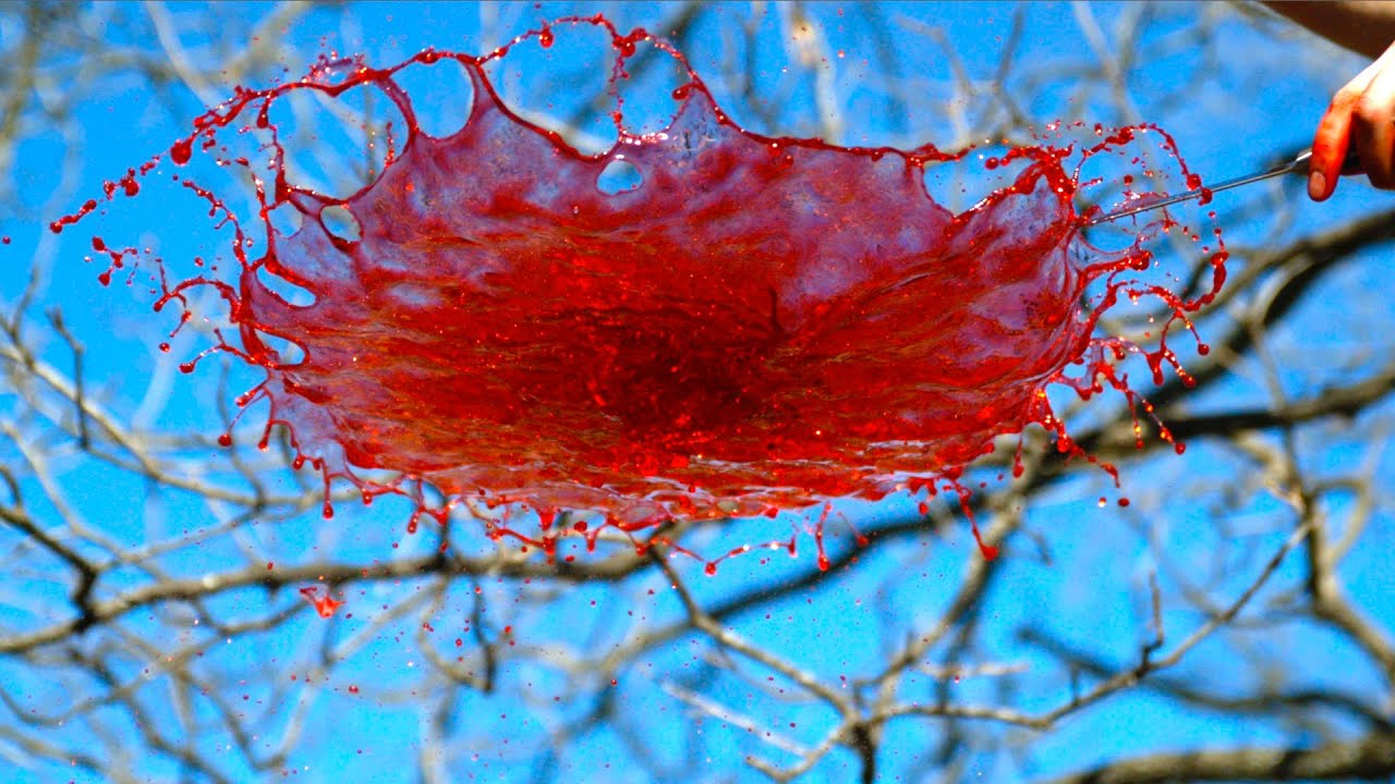 Spinning Water Galaxies - Interesting fluid physics - The Slow Mo Guys