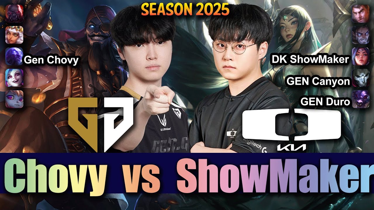 GEN Chovy vs DK ShowMaker - Chovy RYZE vs ShowMaker IRELIA Mid - Patch 25.19 KR Ranked | lolrec