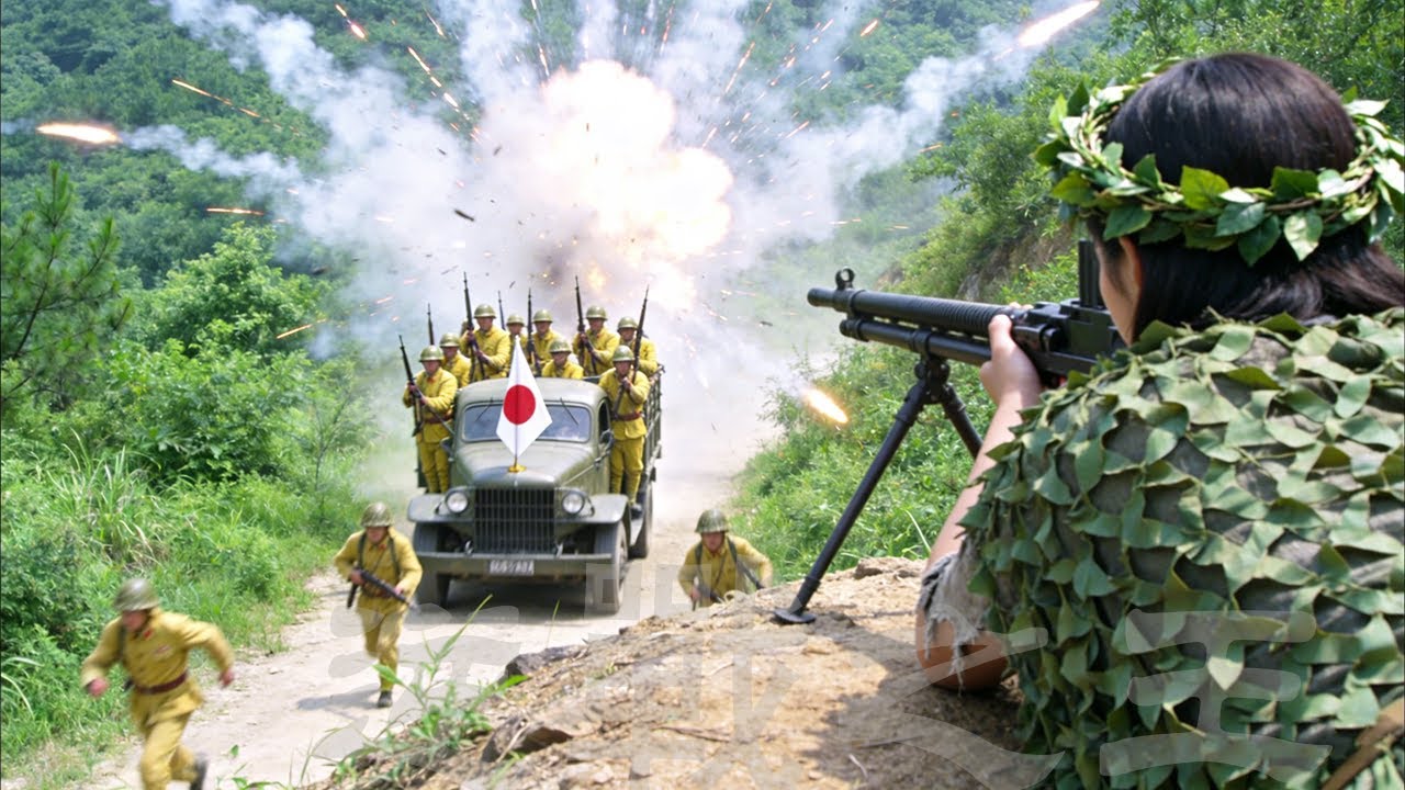 美女特工架起大砲埋伏山頂，瞬間殲滅日軍大部隊 🔥 抗日 | Kung Fu
