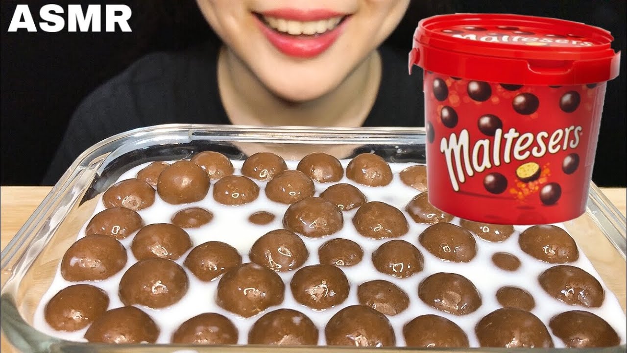 ASMR MALTESERS CHOCOLATE BALLS EATING SOUNDS MUKBANG 먹방