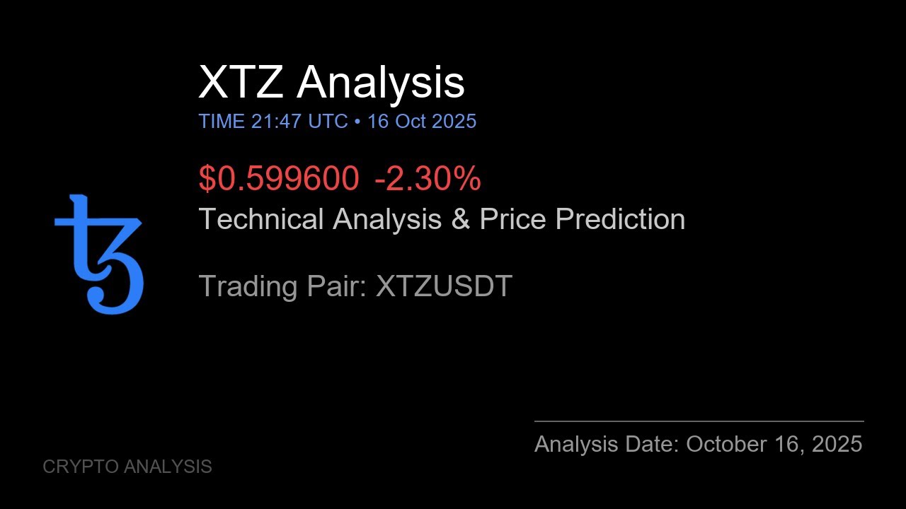 XTZ (XTZUSDT) Technical Analysis - Price Prediction & Buy or Sell October 16, 2025
