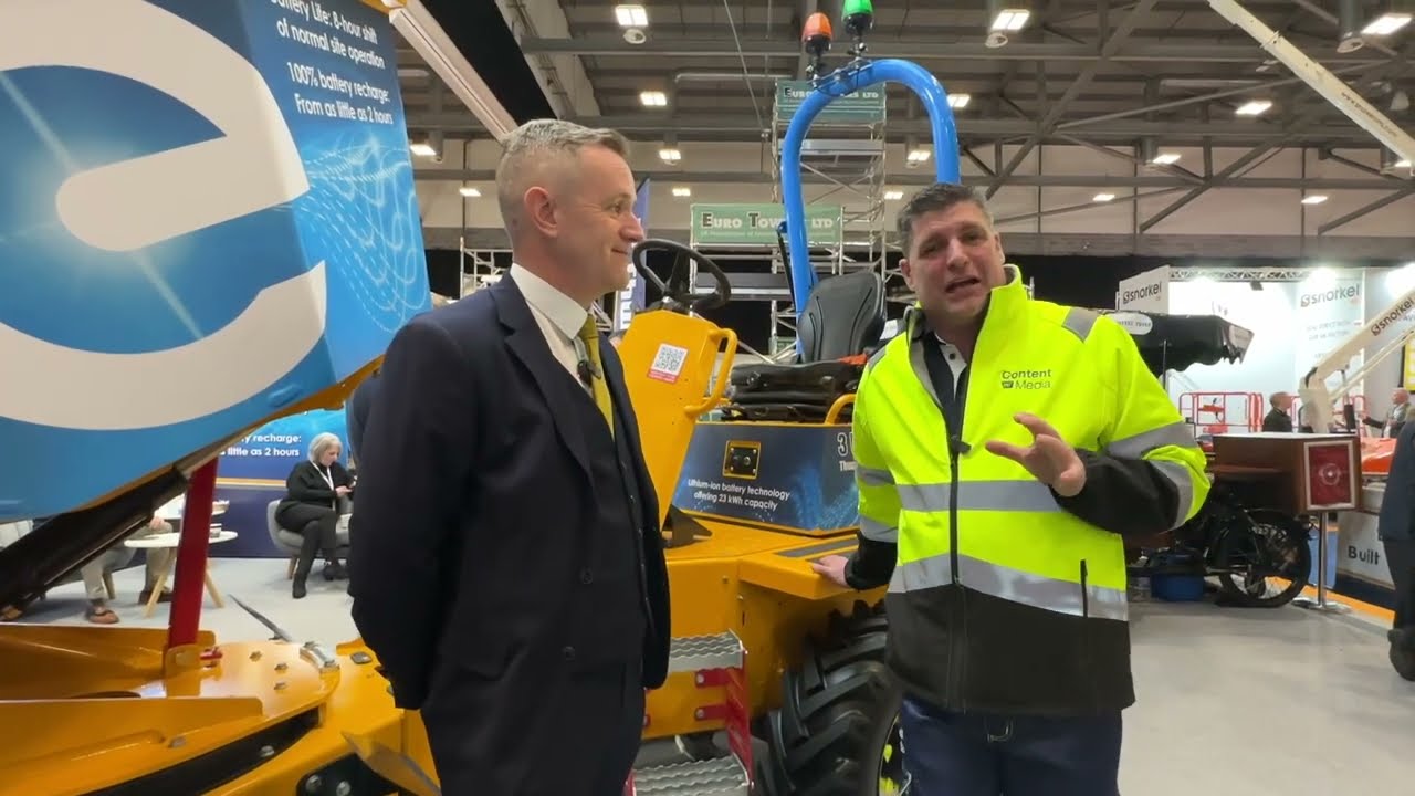 Thwaites showcases its 3 tonne electric dumper prototype on the Executive Hire Show Innovation Trail