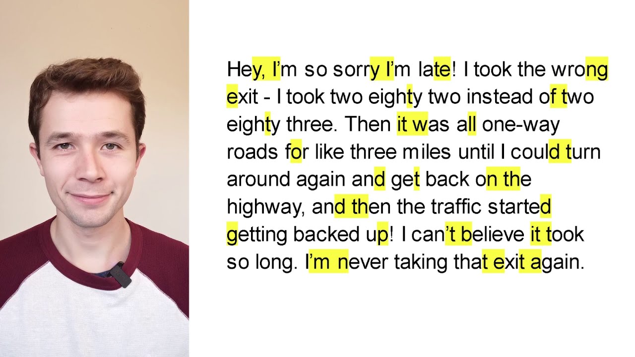 Everyday English: Sorry for Being Late | American English Connected Reading