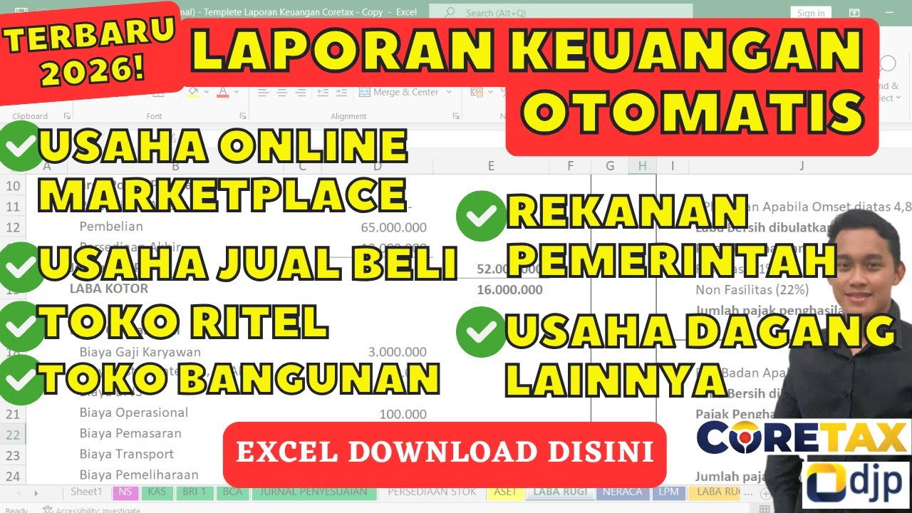 EKSKLUSIF TERBARU! Tutorial Pembukuan Laporan Keuangan PKP untuk Lapor SPT Tahunan Coretax