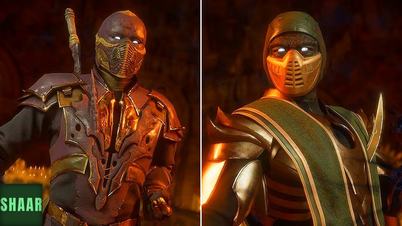 Mortal Kombat 11 - Noob Saibot Vs Noob Saibot (Mirror Match) - All Intros Dialogues