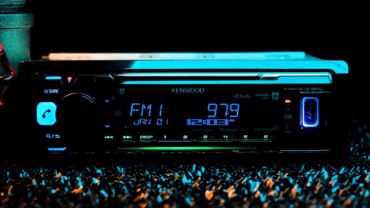 Kenwood KMM-BT518HD Single DIN Stereo - HD Radio, Bluetooth...