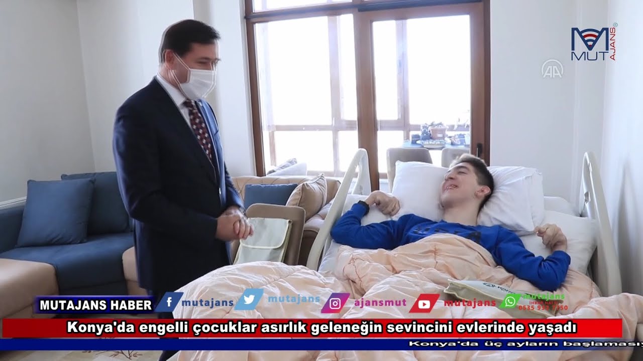 Konya'da engelli çocuklar asırlık geleneğin sevincini evlerinde yaşadı