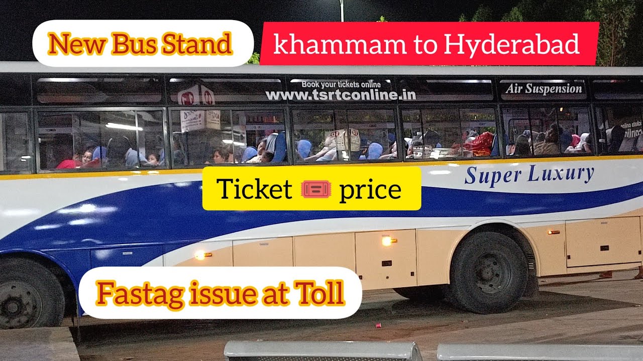 Super Luxury Bus 🚌 Journey from New Khammam Bus Stand to Hyderabad..! *Travelvlog**