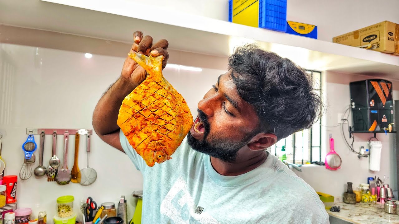 வாவல் மீன் பொரியலும் பழைய கஞ்சியும் Waval fish fry and old porridge