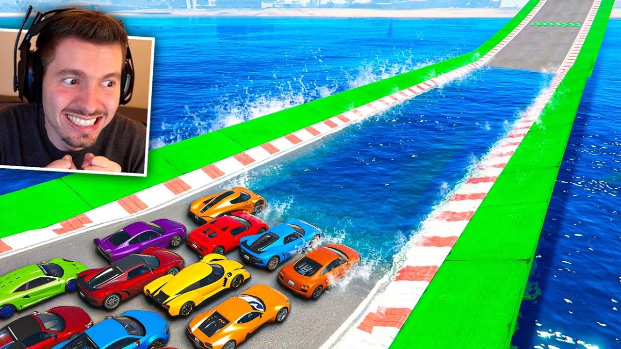 GTA V Online: CORRIDA da INUNDAÇÃO NA MEGA RAMPA! Extrema