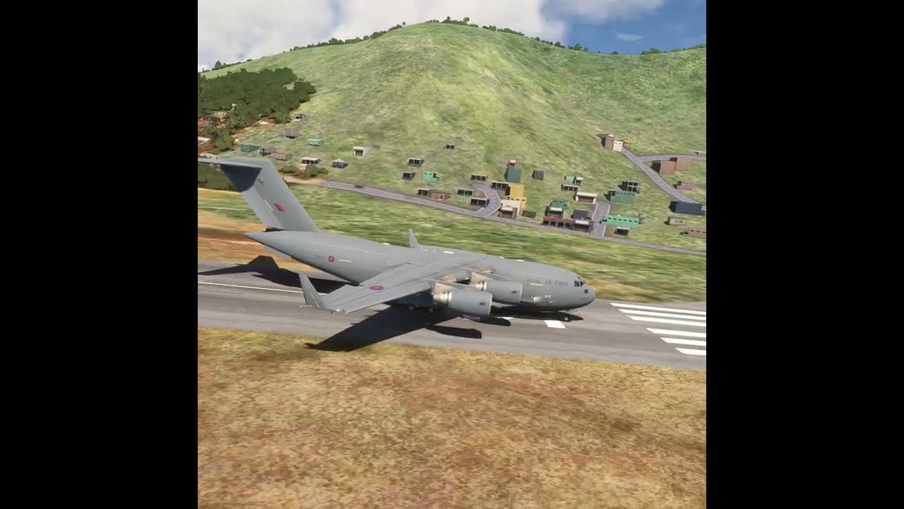 A Closer Look at the Boeing C-17 Globemaster III Takeoff at a Remote Airport