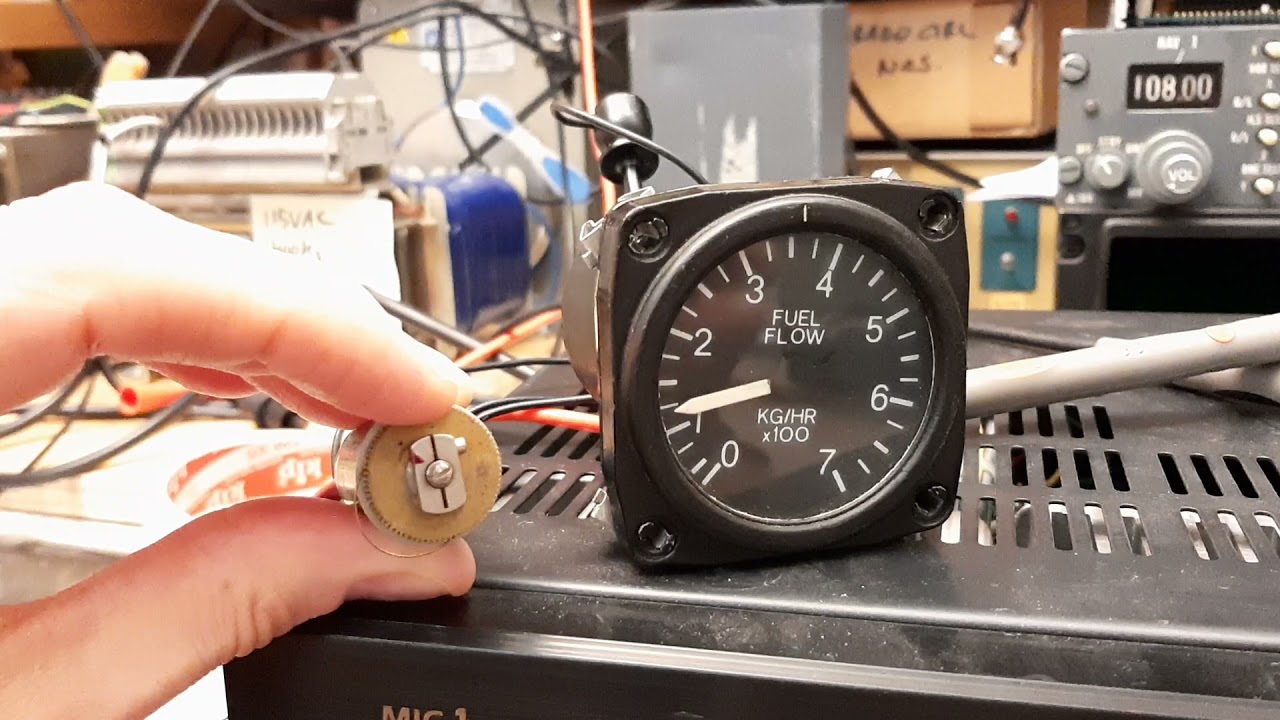 AC selsyn synchro transmitter and fuel flow indicator