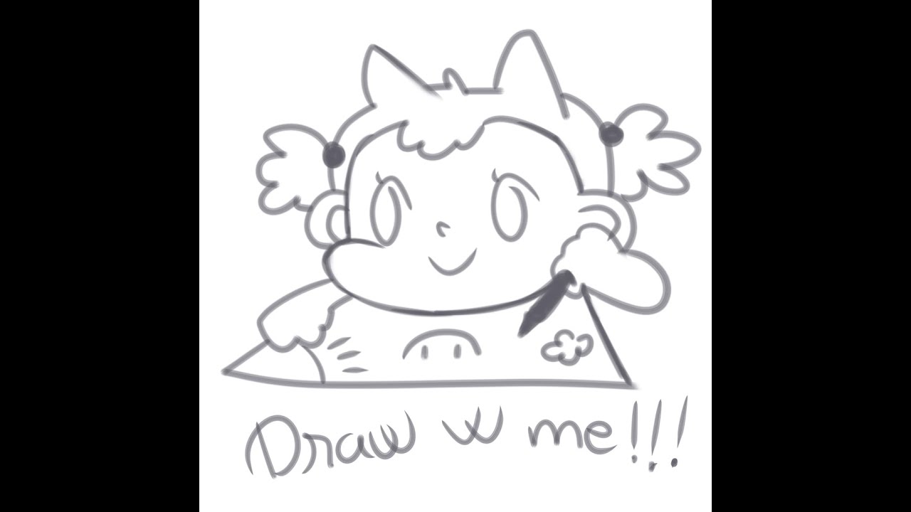 [draw with me] chilling~ how was your day?