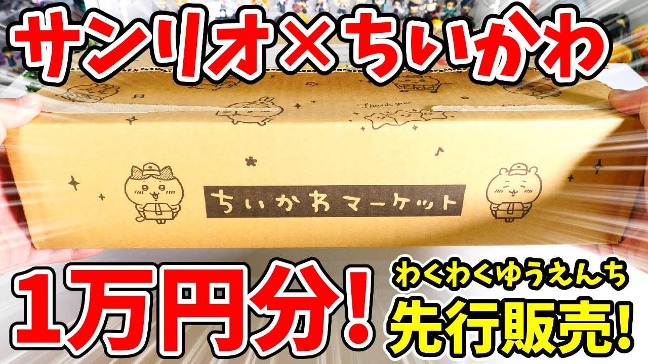 【ちいかわ×サンリオ】段ボール開けたらいきなり激レアグッズ入ってた！？【わくわくゆうえんち】
