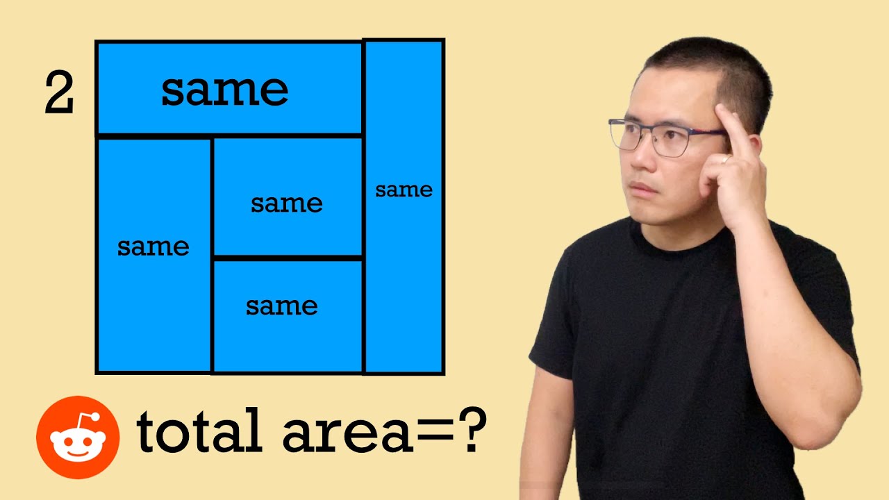 How can we do that? 5 equal-area rectangles in a square problem. Reddit geometry r/theydidthemath