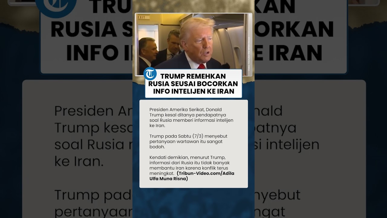 Kesal! Donald Trump Semprot Wartawan hingga Remehkan Rusia Buntut Bocorkan Info Intelijen ke Iran