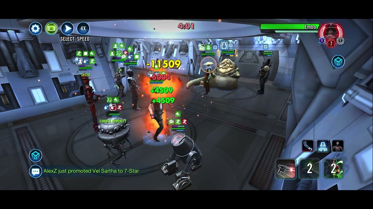 SWGOH - TW - Aphra IG90cron Vs Jabba