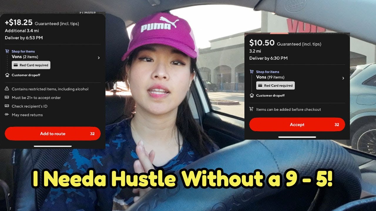 I Need To Hustle Because I don't have a 9 to 5 Job! 😲 🏃‍♂️‍➡️ Uber Eats Ride Along Door Dash!