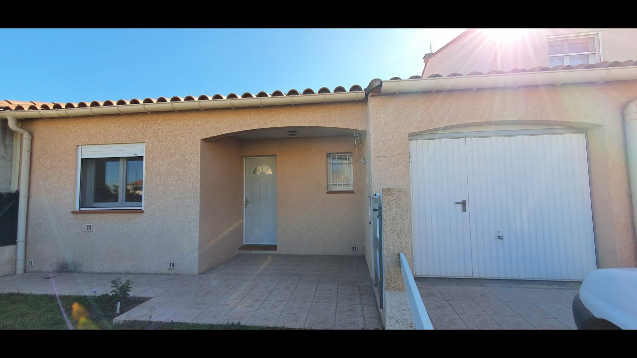 M.1818 / VILLA PLAIN PIED 2 CHAMBRES A LOUER A L'ANNEE / GARAGE JARDIN / ARGELES / AGENCE DE LA GARE