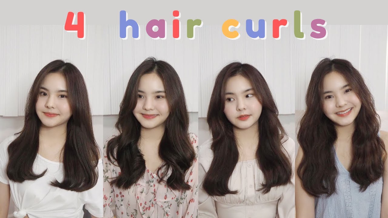ม้วนผม 4 ทรง ด้วยเครื่องหนีบผม + review ตัวช่วยบำรุงผมเสีย mise en scène Perfect Serum | Lunelune