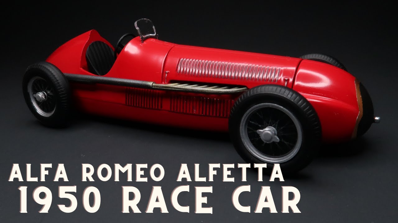 An odd little kit but tons of fun!! Alfa Romeo Alfetta 1950 race car 1/24