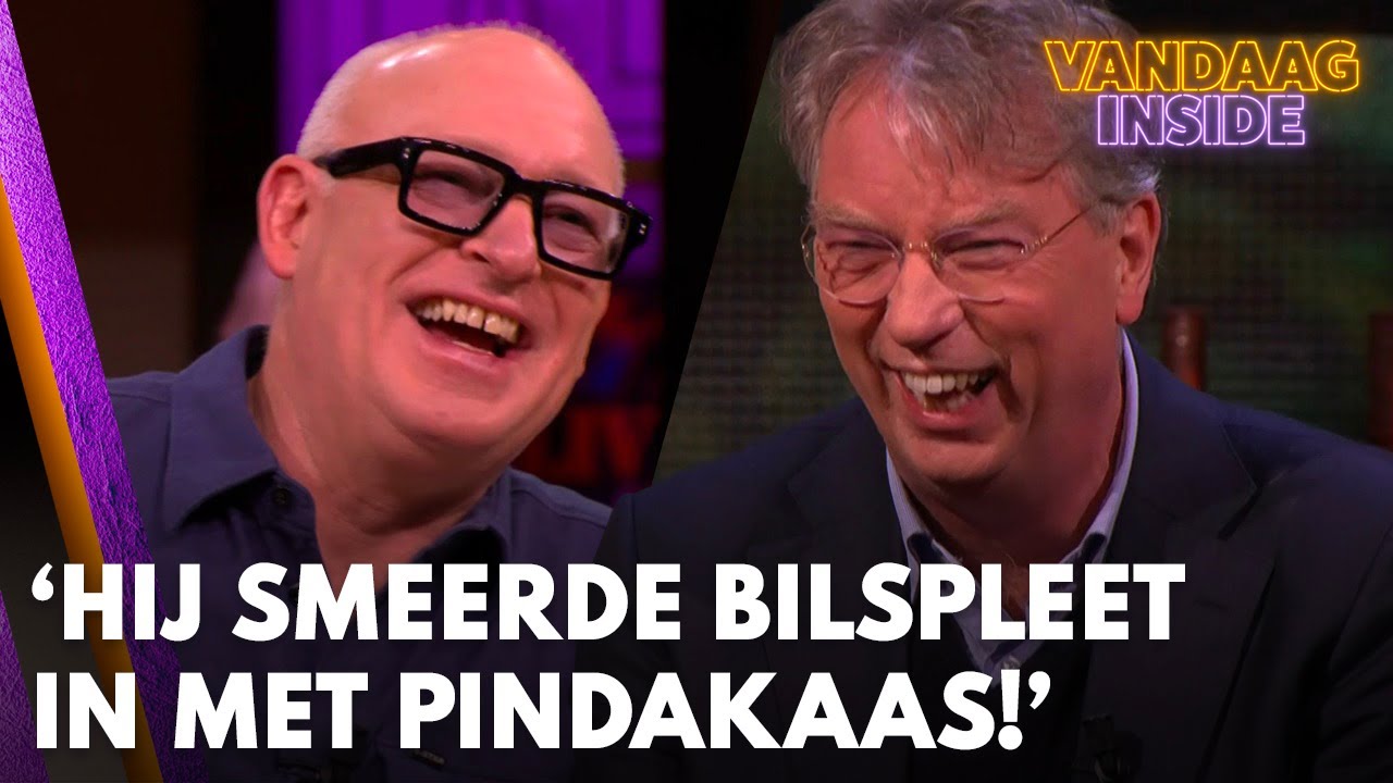 René giert om verhaal van Arend Jan: 'Hij heeft z'n bilspleet met pindakaas ingesmeerd...'