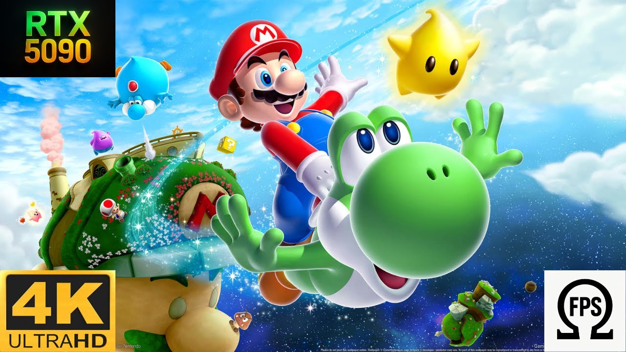 Mario Galaxy 2 4k 60 FPS - RTX 5090 GAMEPLAY