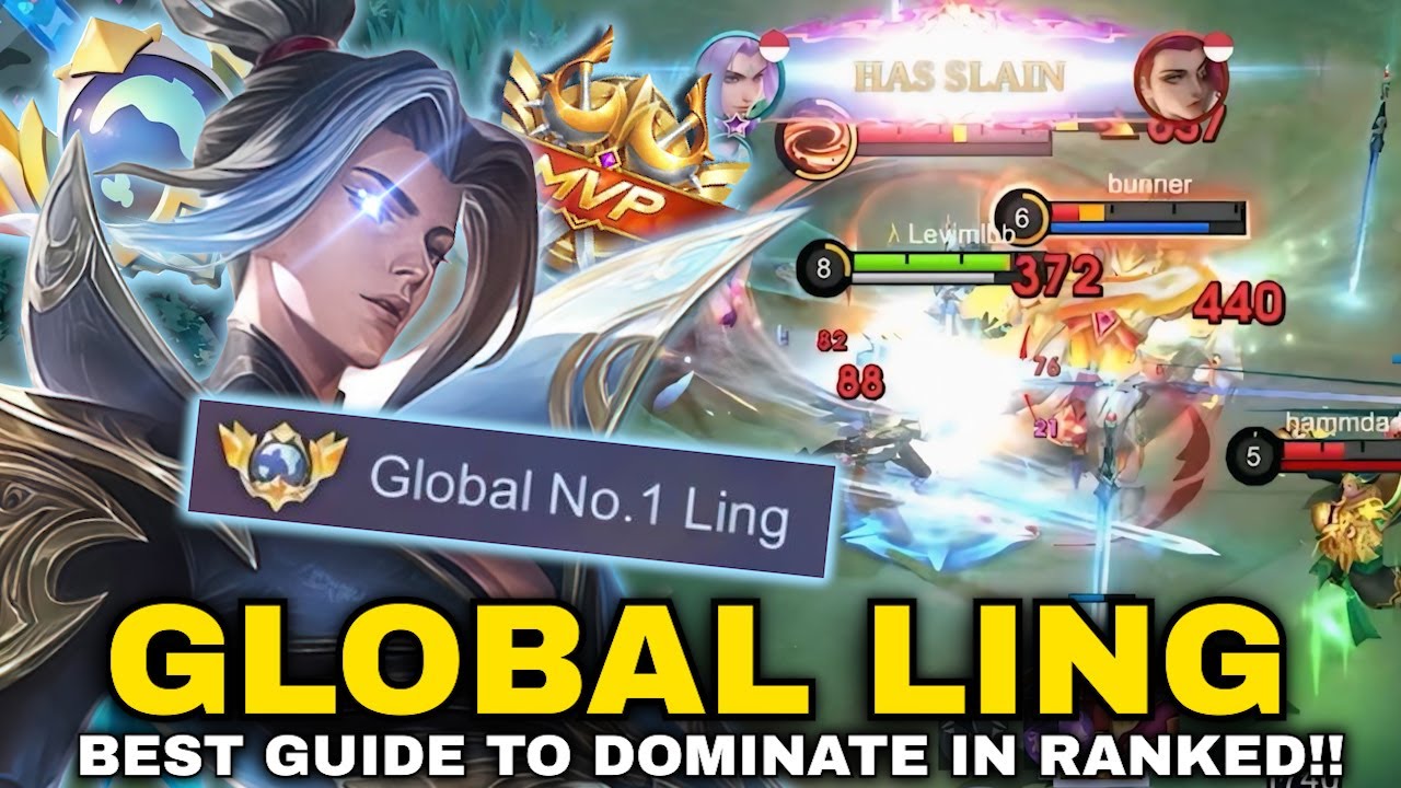 GLOBAL LING BEST GUIDE TO DOMINATE IN RANKED GAME | LING BEST BUILD & EMBLEM 2025
