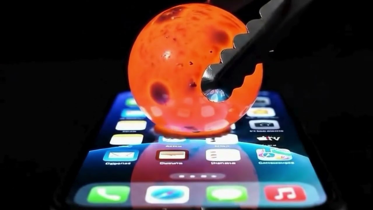 Melting Sphere ASMR on Phone Screen 🔥 | Intense Heat & Texture Sounds