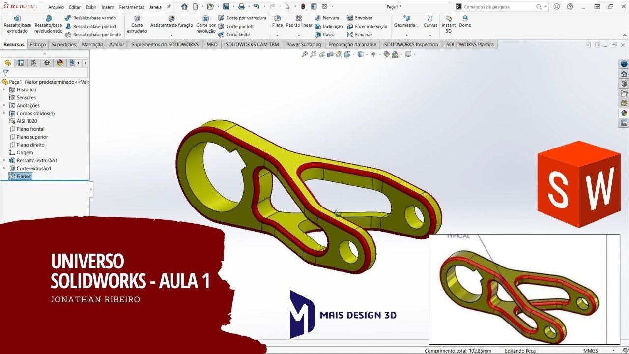 SEMANA DO SOLIDWORKS - EXERCICIO 01