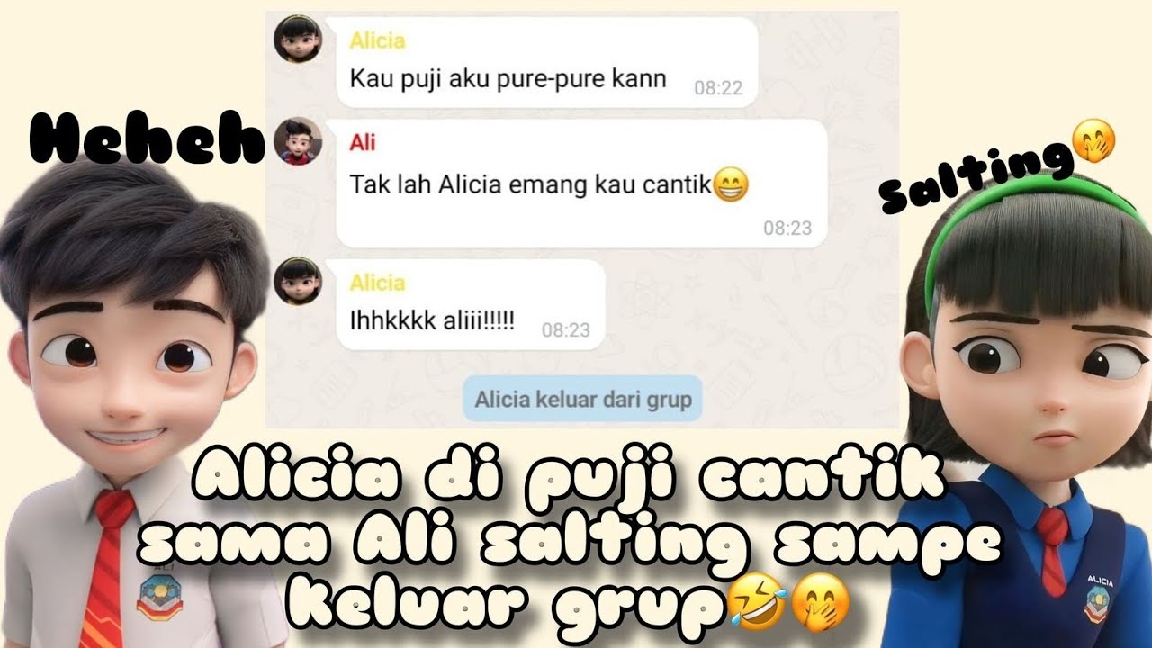 Alicia salting di puji cantik sampe keluar grup🤣🤭 // Ejen Ali dubbing