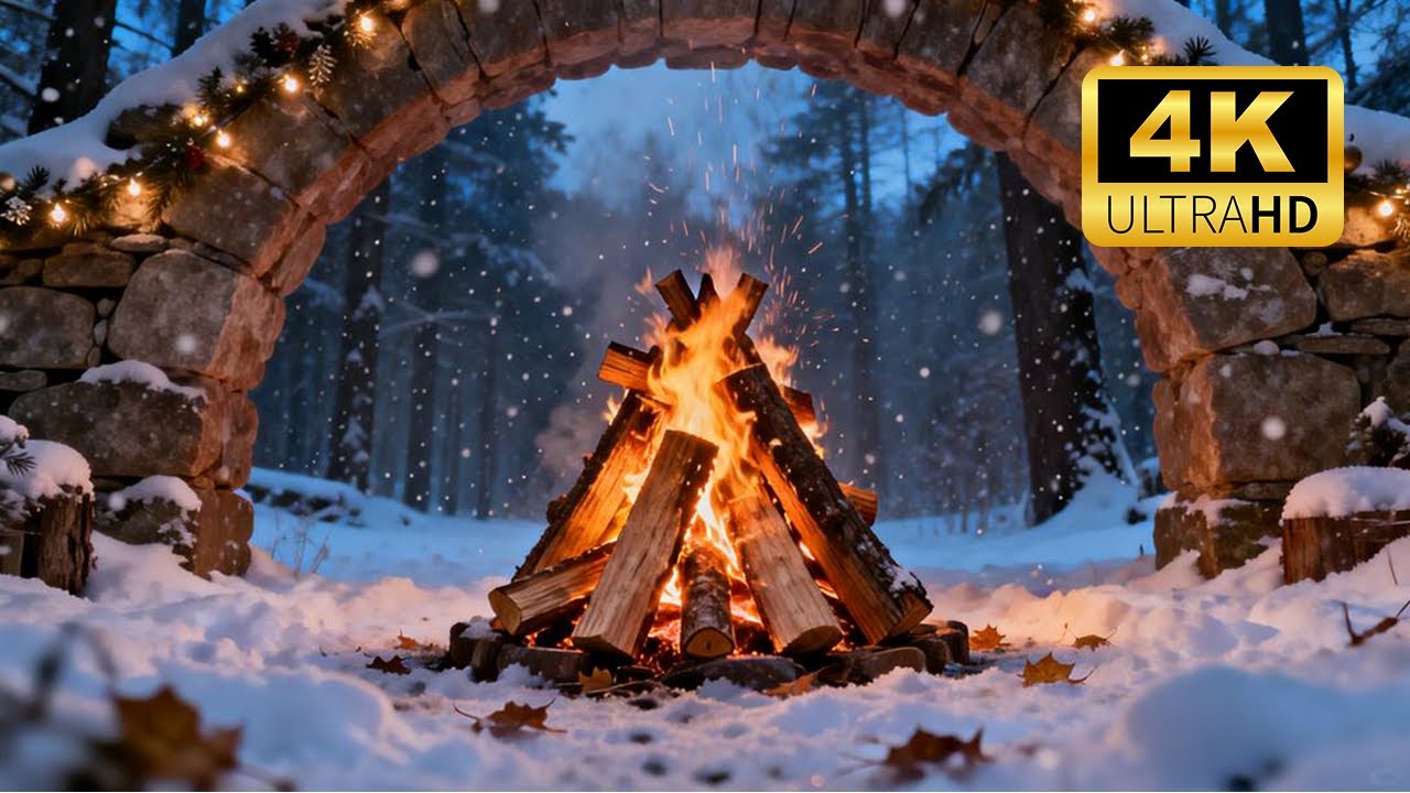 The Most Beautiful & Relaxing Christmas Fireplace for Your Home | Soft Crackling Woods | 8H 4K #370