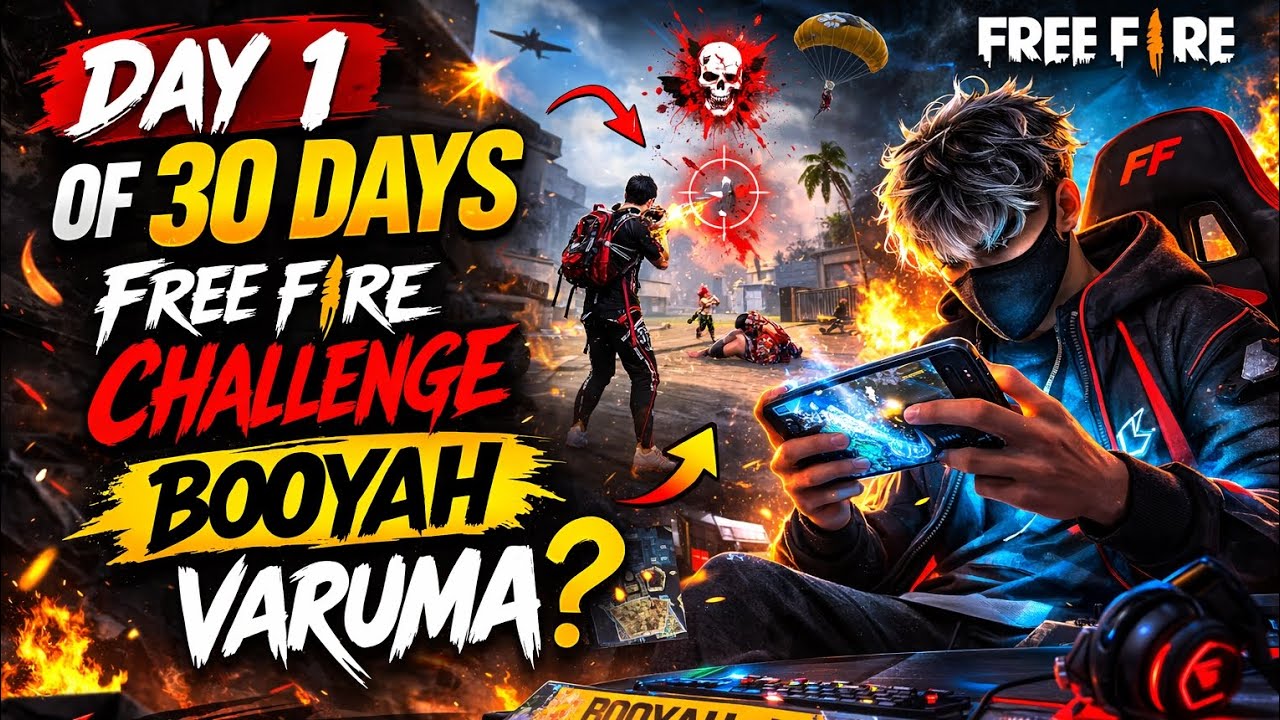 Day 1 of 30 Days Free Fire Challenge 🔥 Booyah Varuma? | Tamil Gameplay
