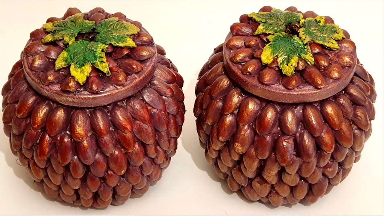Diy | Glass jars decoration using Pistachio Shells |Best out of waste