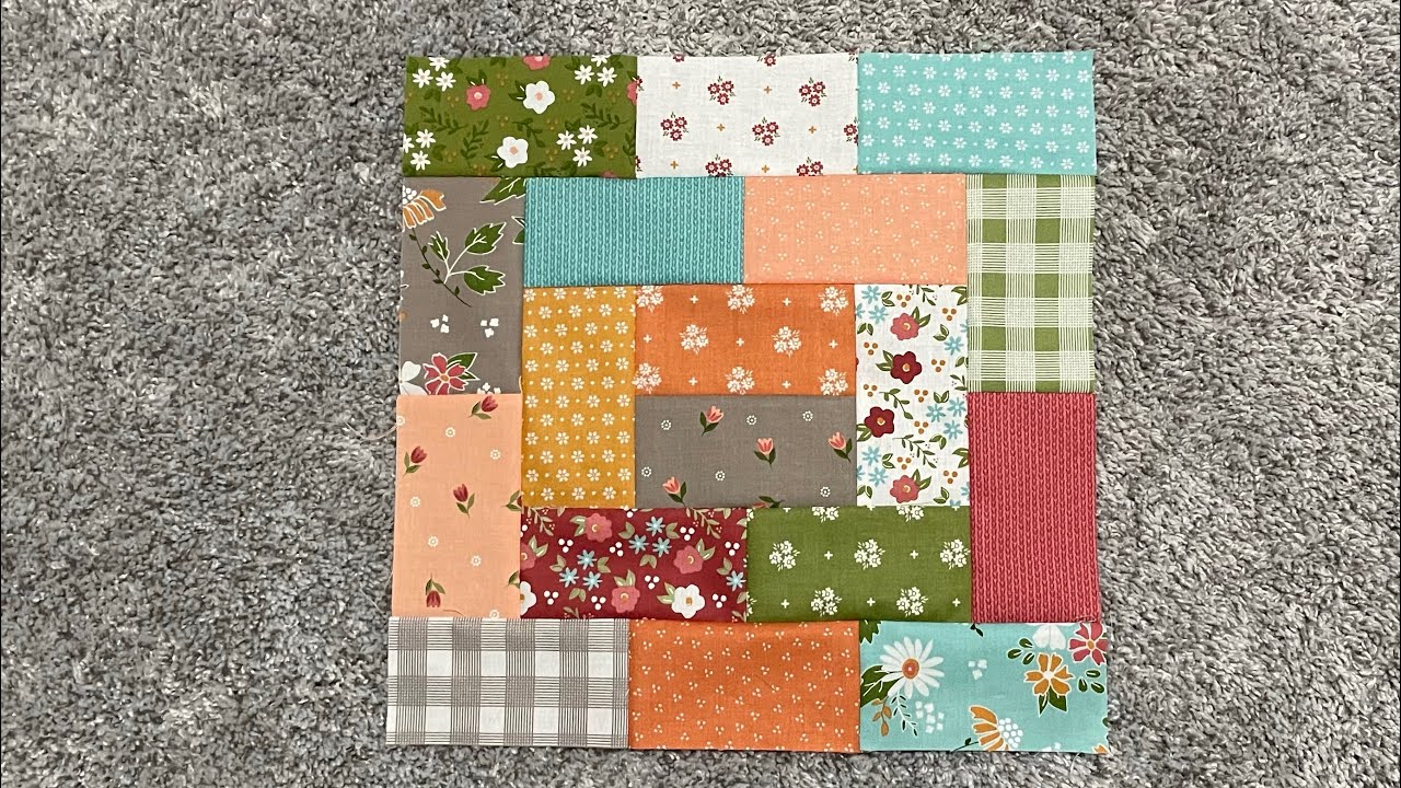 Broken courthouse steps quilt block tutorial aka potato chip quilt block