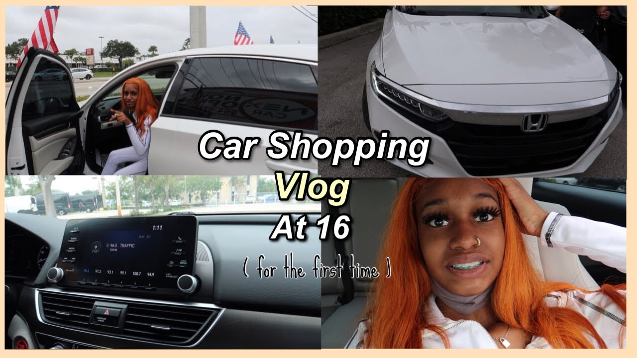Car shopping for the first time at 16 | Car shopping Vlog !