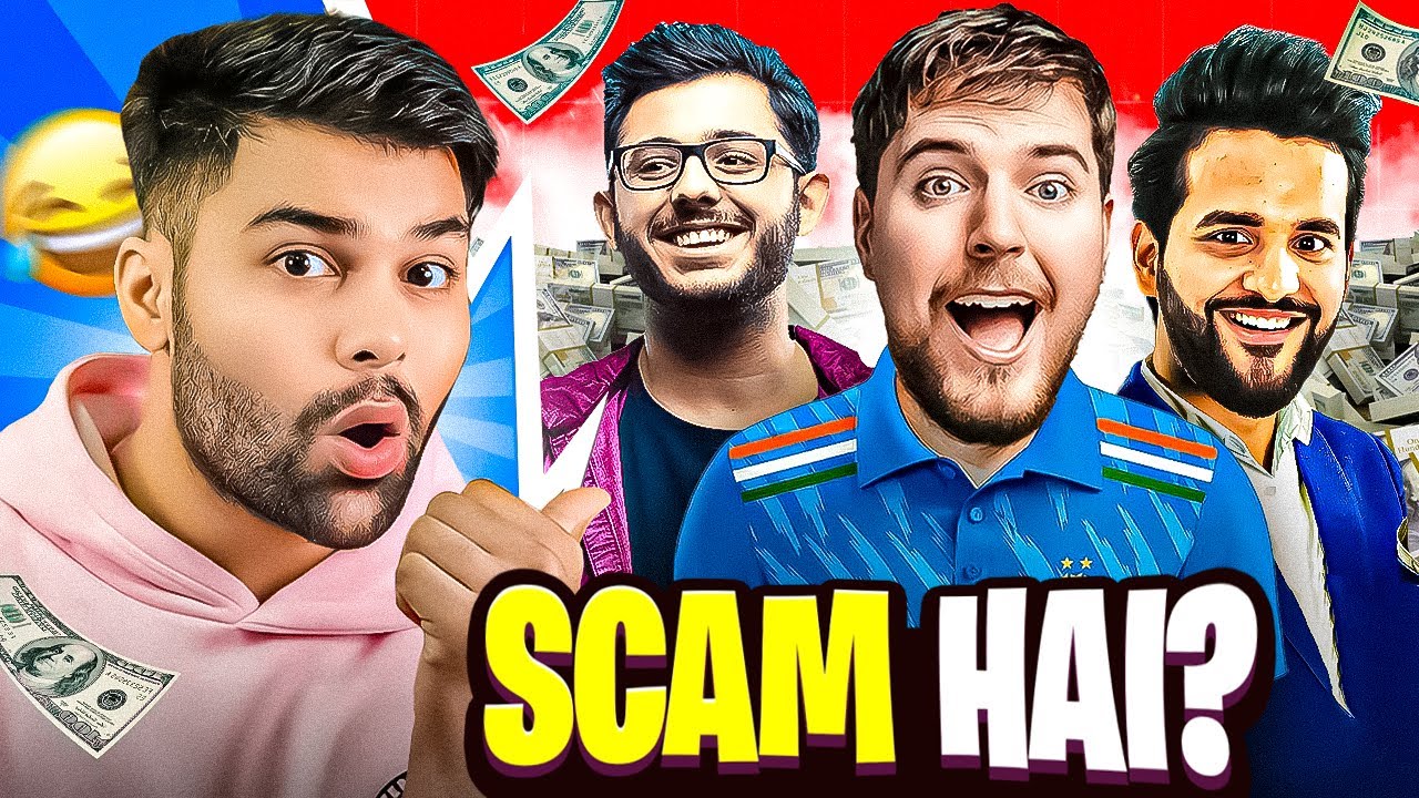 Mr Beast Scamming Fukra Insaan & CarryMinati 😮❌