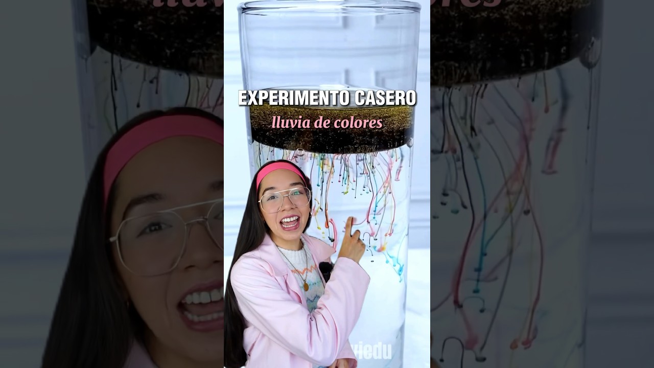 C&oacute;mo hacer lluvia de colores - Experimento casero para ni&ntilde;os #experimentoscaseros