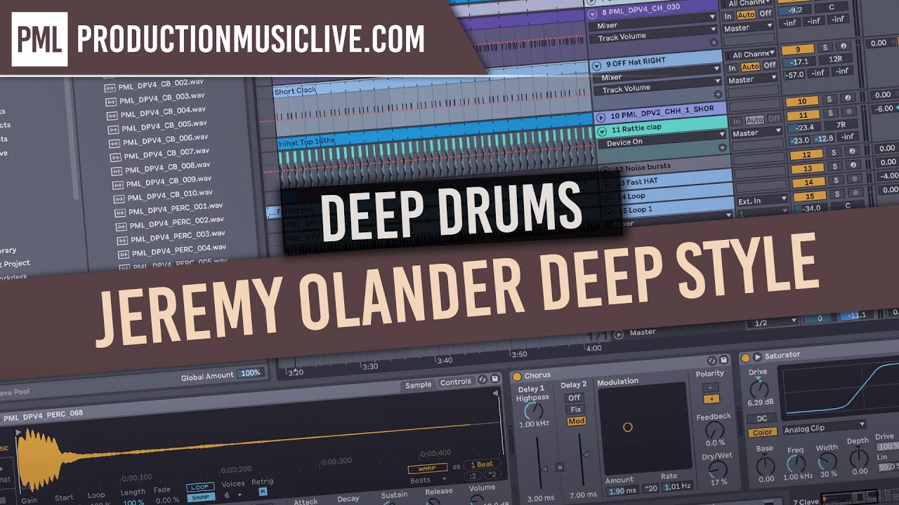 Programming Melodic Techno Drums like Jeremy Olander (Anjunadeep)