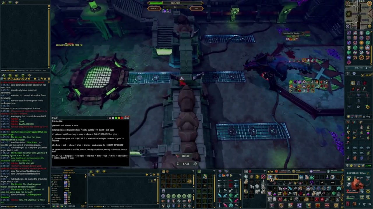 Raksha Grandmaster Speed Killer (1:14.4 ) Ranged (no wenspore)