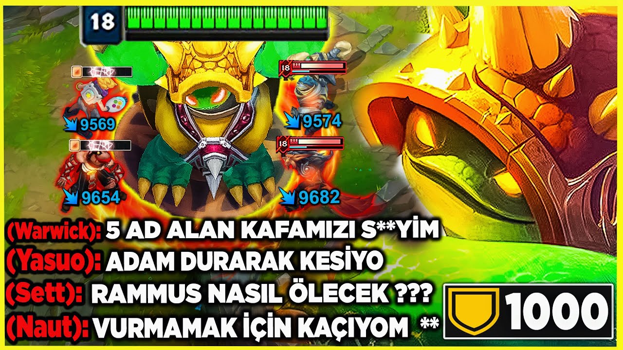 5 AD VS 1000 ZIRH RAMMUS !! GÜLMEKTEN GÖZÜMDEN YAŞ GELDİ :D !!