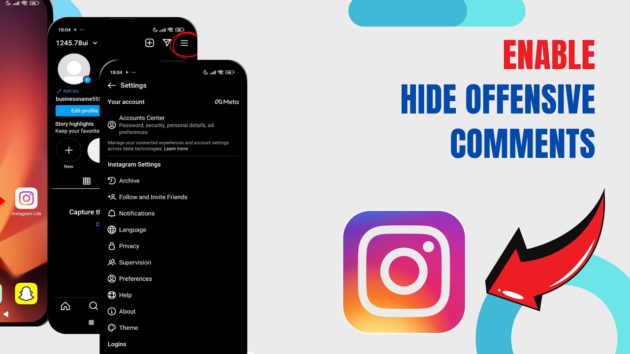 Enable Hide Offensive Comments On Instagram Lite. |Technologyglance