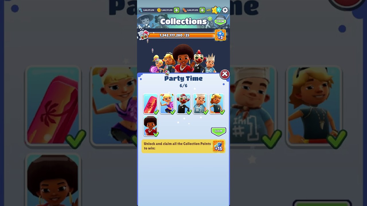unlocking all collections in subway surfer