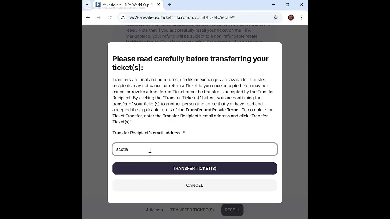 How To Transfer Tickets On The FIFA Website