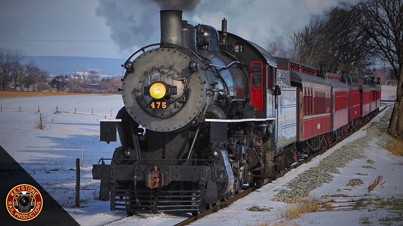 Norfolk & Western 475: The Wintertime Snow Express | Steam Train in the Snow (4K)