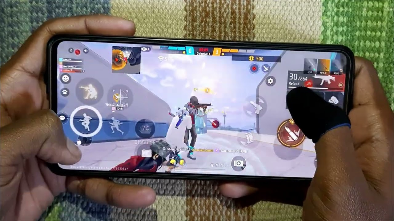 Free Fire Max Cs-ranked 2Fingure Custom HUD Handcam Mobile Gameplay with commentary